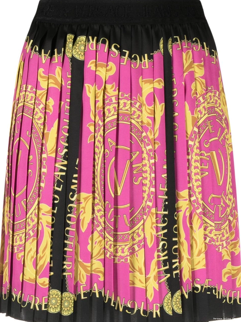 Affordable pleated Versace Couture Jeans Couture Women Logo miniskirt 0729